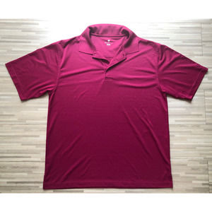 Pro Tour, Men's Golf Polo Shirt, Cool Play, Dark Pink, 100% Polyester, X Large
